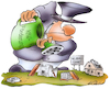 Cartoon: KFW Förderung (small) by HSB-Cartoon tagged kfw,hausfinanzierung,fördergelder,fördermittel,bank,förderbank,finanzen,baumarkt,baupreise,neubau,baufinanzierung,bauprämie,einfamilienhaus,wohnungsbau,städtebau,cartoon,konjunkturprogramm,kredit,baukredit