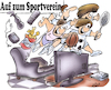 Cartoon: Sportvereine (small) by HSB-Cartoon tagged sport,sportverein,turnen,turnverein,leichtathletik,sportclub,olympia,fitness,ausdauer,training,trainer,trainieren,laufen,teamsport,zehnkamp,fünfkampf,joggen,fernseh,bewegung,bewegen,ausdauersport,sportgemeinschaft,portvereinigung,sportklub,ballsport,boxen,fußball,schwimmen,kampfsport,sportart