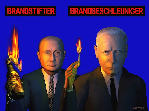 Cartoon: Brandgefährlich... (medium) by Cartoonfix tagged putin,russland,biden,usa,nato,europa,ukraine,krieg