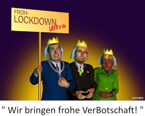 Cartoon: Die Scheinheiligen drei Könige (medium) by Cartoonfix tagged lockdown,maßnahmen,merkel,spahn,söder,die,scheinheiligen,drei,könige