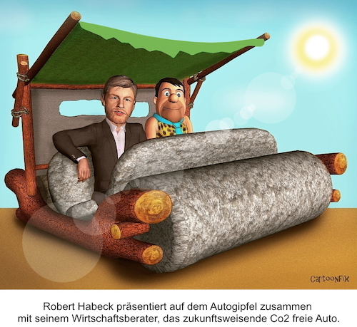 Cartoon: Klimaneutral (medium) by Cartoonfix tagged habeck,autogipfel