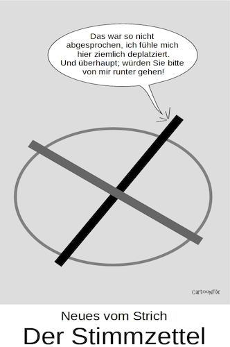 Cartoon: Neues vom Strich-Der Stimmzettel (medium) by Cartoonfix tagged neues,vom,strich,der,stimmzettel