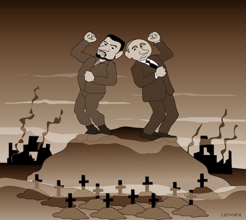 Cartoon: Winner...? (medium) by Cartoonfix tagged putin,selenskyj,russland,ukraine,krieg,friedensverhandlungen