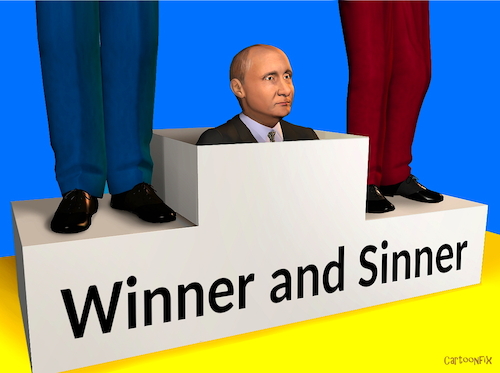 Cartoon: Winner and Sinner (medium) by Cartoonfix tagged putin,russland,ukraine,krieg