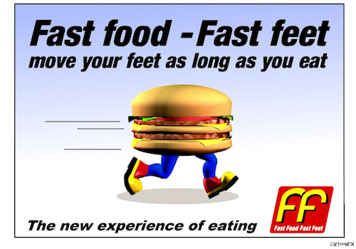 Cartoon: Fast Food... (medium) by Cartoonfix tagged mc,donalds,burger,king,fast,food,companies,fastfood,ketten,gesunde,ernährung