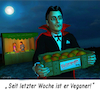 Cartoon: Der Anfänger (small) by Cartoonfix tagged vampir,vegan,anfänger,ernährung,blutorangen