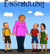 Cartoon: Einschulung (small) by Cartoonfix tagged amtsantritt,ampelkoalition,olaf,scholz,bundeskanzler,angela,merkel