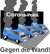 Cartoon: Gegen die Wand... (small) by Cartoonfix tagged corona,politik,bundesregierung,merkel,spahn,robert,koch,institut,drosten