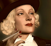 Cartoon: Marlene Dietrich (small) by Cartoonfix tagged marlene,dietrich,portrait,illustration