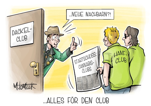 Cartoon: Alles für den Club (medium) by Mirco Tomicek tagged cannabis,club,clubs,legal,legalisierung,hanf,marihuana,thc,freigabe,anpflanzen,kiffen,anbauen,dackel,hausmeister,krause,tom,gerhard,cartoon,karikatur,pressekarikatur,mirco,tomicek,cannabis,club,clubs,legal,legalisierung,hanf,marihuana,thc,freigabe,anpflanzen,kiffen,anbauen,dackel,hausmeister,krause,tom,gerhard,cartoon,karikatur,pressekarikatur,mirco,tomicek