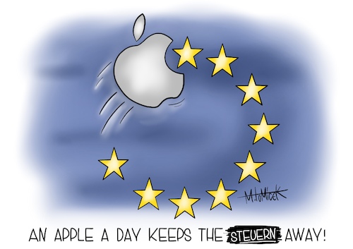 Cartoon: Apple und Steuern (medium) by Mirco Tomicek tagged apple,steuern,steuer,eu,kommission,irland,steuernachzahlung,13,milliarden,euro,europa,usa,digital,smartphone,hersteller,hauptsitz,sitz,geld,zahlung,karikatur,cartoon,mirco,tomicek,apple,steuern,steuer,eu,kommission,irland,steuernachzahlung,13,milliarden,euro,europa,usa,digital,smartphone,hersteller,hauptsitz,sitz,geld,zahlung,karikatur,cartoon,mirco,tomicek