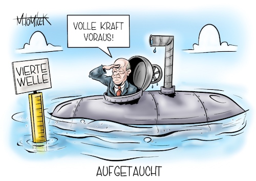 Cartoon: Aufgetaucht (medium) by Mirco Tomicek tagged olaf,scholz,bundestag,vierte,welle,pandemie,corona,politik,winterfest,bund,länder,gespräch,inzidenz,inzidenzwert,3g,2g,anstieg,minister,cartoon,karikatur,pressekarikatur,mirco,tomicek,olaf,scholz,bundestag,vierte,welle,pandemie,corona,politik,winterfest,bund,länder,gespräch,inzidenz,inzidenzwert,3g,2g,anstieg,minister,cartoon,karikatur,pressekarikatur,mirco,tomicek