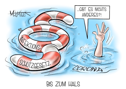 Cartoon: Bis zum Hals (medium) by Mirco Tomicek tagged infektionsschutzgesetz,infektions,infektionsschutz,schutz,gesetz,schützen,infekt,bund,länder,widerstand,pläne,ausgangssperre,sperre,nächtlicher,ausgang,regeln,maßnahmen,schutzmaßnahmen,verschärfungen,verschärfung,corona,covid19,lockdown,shutdown,virus,pandemie,rettung,rettungsring,bekämpfung,bundesregierung,gipfel,neuordnung,angela,merkel,cartoon,karikatur,pressekarikatur,mirco,tomicek,infektionsschutzgesetz,infektions,infektionsschutz,schutz,gesetz,schützen,infekt,bund,länder,widerstand,pläne,ausgangssperre,sperre,nächtlicher,ausgang,regeln,maßnahmen,schutzmaßnahmen,verschärfungen,verschärfung,corona,covid19,lockdown,shutdown,virus,pandemie,rettung,rettungsring,bekämpfung,bundesregierung,gipfel,neuordnung,angela,merkel,cartoon,karikatur,pressekarikatur,mirco,tomicek