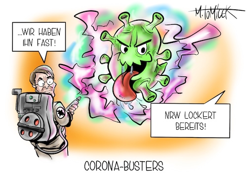 Cartoon: Corona-Busters (medium) by Mirco Tomicek tagged spd,gesundheitspolitiker,karl,lauterbach,nrw,nordrhein,westfalen,coronaregeln,corona,lockerung,lockerungen,regeln,regelungen,maßnahmen,öffnungen,öffnung,disco,discos,partys,volksfeste,feiern,inzidenz,inzidenzwert,virus,viren,delta,variante,ghostbusters,cartoon,karikatur,pressekarikatur,mirco,tomicek,spd,gesundheitspolitiker,karl,lauterbach,nrw,nordrhein,westfalen,coronaregeln,corona,lockerung,lockerungen,regeln,regelungen,maßnahmen,öffnungen,öffnung,disco,discos,partys,volksfeste,feiern,inzidenz,inzidenzwert,virus,viren,delta,variante,ghostbusters,cartoon,karikatur,pressekarikatur,mirco,tomicek