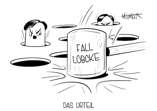 Cartoon: Das Urteil (medium) by Mirco Tomicek tagged fall,walter,lübcke,mörder,mord,lebenslanger,haft,verurteilt,urteil,höchststrafe,strafe,kasseler,regierungspräsidenten,frankfurt,gericht,rechtsextrem,rechtsextremes,motiv,cartoon,karikatur,pressekarikatur,mirco,tomicek,fall,walter,lübcke,mörder,mord,lebenslanger,haft,verurteilt,urteil,höchststrafe,strafe,kasseler,regierungspräsidenten,frankfurt,gericht,rechtsextrem,rechtsextremes,motiv,cartoon,karikatur,pressekarikatur,mirco,tomicek