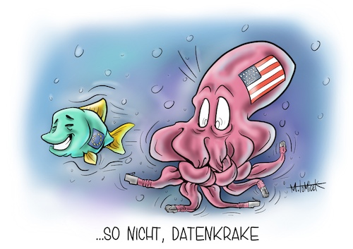 Cartoon: Datenkrake (medium) by Mirco Tomicek tagged eugh,datentransfer,europäische,gerichtshof,eu,us,datenschutzvereinbarung,privacy,shield,amerika,europa,rechtsgrundlage,datenkrake,datenschutz,daten,nutzerdaten,nutzer,brüssel,luxemburg,karikatur,cartoon,mirco,tomicek,eugh,datentransfer,europäische,gerichtshof,eu,us,datenschutzvereinbarung,privacy,shield,amerika,europa,rechtsgrundlage,datenkrake,datenschutz,daten,nutzerdaten,nutzer,brüssel,luxemburg,karikatur,cartoon,mirco,tomicek