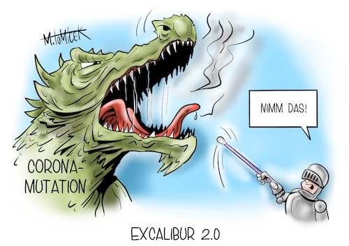 Cartoon: Excalibur 2.0 (medium) by Mirco Tomicek tagged corona,covid19,einreise,einreiseverordnung,verordnung,verordnungen,einreiseverbot,reise,flug,fliegen,flugzeuge,flieger,flugplatz,virus,mutation,viren,mutiert,impfung,impfen,impfstoff,impfpflicht,geimpft,erkrankung,beschränkung,erklärung,regierungserklärung,strategie,drache,excalibur,test,testen,cartoon,karikatur,pressekarikatur,mirco,tomicek,corona,covid19,einreise,einreiseverordnung,verordnung,verordnungen,einreiseverbot,reise,flug,fliegen,flugzeuge,flieger,flugplatz,virus,mutation,viren,mutiert,impfung,impfen,impfstoff,impfpflicht,geimpft,erkrankung,beschränkung,erklärung,regierungserklärung,strategie,drache,excalibur,test,testen,cartoon,karikatur,pressekarikatur,mirco,tomicek