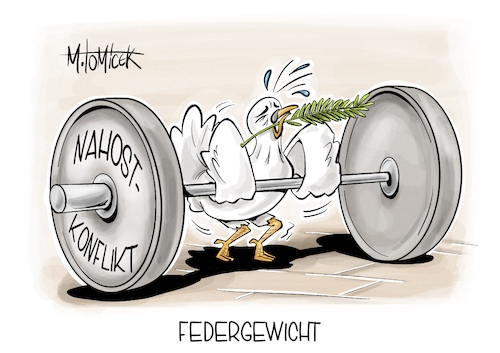 Cartoon: Federgewicht (medium) by Mirco Tomicek tagged nahost,konflikt,nahostkonflikt,hanija,hamas,auslandschef,politischer,anführer,israel,anschlag,olympia,olympische,spiele,frieden,friedenstaube,gewichtheben,karikatur,pressekarikatur,cartoon,mirco,tomicek,nahost,konflikt,nahostkonflikt,hanija,hamas,auslandschef,politischer,anführer,israel,anschlag,olympia,olympische,spiele,frieden,friedenstaube,gewichtheben,karikatur,pressekarikatur,cartoon,mirco,tomicek