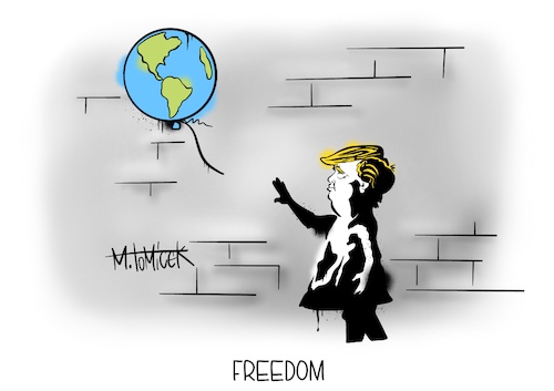 Cartoon: Freedom (medium) by Mirco Tomicek tagged amtswechsel,amt,wechsel,machtwechsel,macht,usa,us,präsident,präsidentschaftswahl,donald,trump,joe,biden,washington,capitol,kapitol,vereidigung,amtszeit,amtseinführung,einführung,begnadigung,begnadigungen,president,amerika,america,weißes,haus,impeachment,eid,graffiti,banksy,stencil,pop,art,streetart,cartoon,karikatur,mirco,tomicek,pressekarikatur,amtswechsel,amt,wechsel,machtwechsel,macht,usa,us,präsident,präsidentschaftswahl,donald,trump,joe,biden,washington,capitol,kapitol,vereidigung,amtszeit,amtseinführung,einführung,begnadigung,begnadigungen,president,amerika,america,weißes,haus,impeachment,eid,graffiti,banksy,stencil,pop,art,streetart,cartoon,karikatur,mirco,tomicek,pressekarikatur