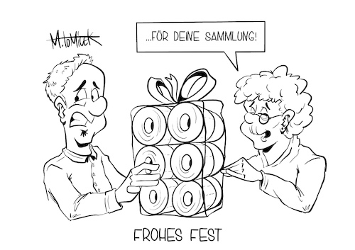 Cartoon: Frohes Fest (medium) by Mirco Tomicek tagged weihnachten,2020,hamster,hamstern,hamstereinkäufe,einkäufe,einkaufen,vorrat,vorräte,geschenk,geschenke,weihnachtsmann,weihnachtsgeschenk,weihnachtsgeschenke,bescherung,heiligabend,abend,frohes,fest,lockdown,shutdown,corona,covid19,virus,viren,pandemie,klopapier,papier,toiletten,toilettenpapier,cartoon,karikatur,pressekarikatur,mirco,tomicek,weihnachten,2020,hamster,hamstern,hamstereinkäufe,einkäufe,einkaufen,vorrat,vorräte,geschenk,geschenke,weihnachtsmann,weihnachtsgeschenk,weihnachtsgeschenke,bescherung,heiligabend,abend,frohes,fest,lockdown,shutdown,corona,covid19,virus,viren,pandemie,klopapier,papier,toiletten,toilettenpapier,cartoon,karikatur,pressekarikatur,mirco,tomicek