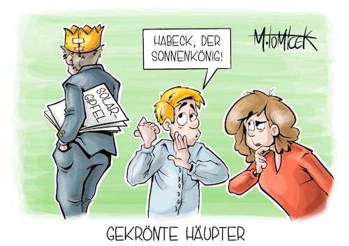 Cartoon: Gekrönte Häupter (medium) by Mirco Tomicek tagged robert,habeck,solar,gipfel,solargipfel,pv,anlage,solarstrom,strom,energie,energiewende,energien,umwelt,prinz,charles,iii,könig,gekrönt,england,großbritannien,königreich,cartoon,karikatur,pressekarikatur,mirco,tomicek,robert,habeck,solar,gipfel,solargipfel,pv,anlage,solarstrom,strom,energie,energiewende,energien,umwelt,prinz,charles,iii,könig,gekrönt,england,großbritannien,königreich,cartoon,karikatur,pressekarikatur,mirco,tomicek