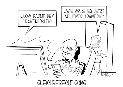 Cartoon: Gleichberechtigung (medium) by Mirco Tomicek tagged jogi,joachim,löw,bundestrainer,trainer,bund,deutsche,nationalmannschaft,mannschaft,national,elf,em,europa,meisterschaft,fußball,trainieren,verlassen,hört,auf,dfb,deutschland,germany,football,nachfolger,wm,sieg,gleichberechtigung,geld,verdienen,männer,frauen,equal,pay,day,equality,cartoon,karikatur,pressekarikatur,mirco,tomicek,jogi,joachim,löw,bundestrainer,trainer,bund,deutsche,nationalmannschaft,mannschaft,national,elf,em,europa,meisterschaft,fußball,trainieren,verlassen,hört,auf,dfb,deutschland,germany,football,nachfolger,wm,sieg,gleichberechtigung,geld,verdienen,männer,frauen,equal,pay,day,equality,cartoon,karikatur,pressekarikatur,mirco,tomicek