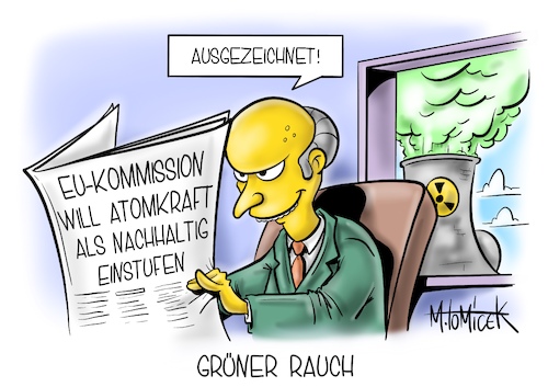 Grüner Rauch von Mirco Tomicek | Politik Cartoon | TOONPOOL