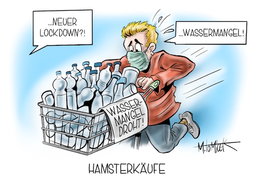 Cartoon: Hamsterkäufe (medium) by Mirco Tomicek tagged bundesumweltministerin,svenja,schulze,wasser,wasserknappheit,wassermanagement,2030,verbessern,wassermangel,mangel,knappheit,dürre,trockenheit,deutschland,lockdown,corona,cartoon,karikatur,pressekarikatur,mirco,tomicek,bundesumweltministerin,svenja,schulze,wasser,wasserknappheit,wassermanagement,2030,verbessern,wassermangel,mangel,knappheit,dürre,trockenheit,deutschland,lockdown,corona,cartoon,karikatur,pressekarikatur,mirco,tomicek