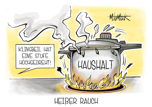 Cartoon: Heißer Rauch (medium) by Mirco Tomicek tagged klingbeil,koalition,haushalt,sommerpause,kabinett,regierung,bundesregierung,haushalte,finanzen,finanzierung,papst,wahl,konklave,vatikan,kirche,karikatur,pressekarikatur,cartoon,mirco,tomicek,klingbeil,koalition,haushalt,sommerpause,kabinett,regierung,bundesregierung,haushalte,finanzen,finanzierung,papst,wahl,konklave,vatikan,kirche,karikatur,pressekarikatur,cartoon,mirco,tomicek