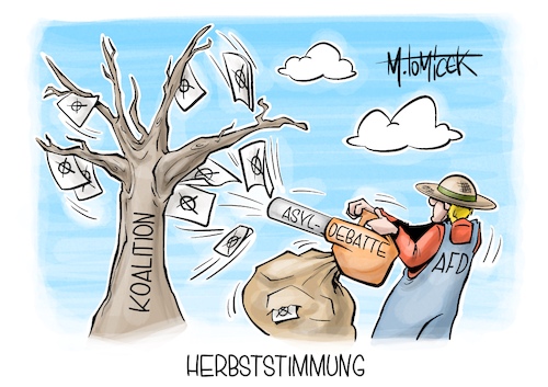 Cartoon: Herbststimmung (medium) by Mirco Tomicek tagged asyldebatte,asyl,asylpolitik,migration,migrationspolitik,debatte,ampel,ampelkoalition,koalition,grüne,fdp,spd,afd,umfragewerte,umfrage,wahlen,herbst,karikatur,cartoon,pressekarikatur,mirco,tomicek,asyldebatte,asyl,asylpolitik,migration,migrationspolitik,debatte,ampel,ampelkoalition,koalition,grüne,fdp,spd,afd,umfragewerte,umfrage,wahlen,herbst,karikatur,cartoon,pressekarikatur,mirco,tomicek