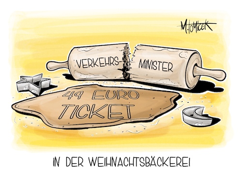 Cartoon: In der Weihnachtsbäckerei (medium) by Mirco Tomicek tagged verkehrsminister,verkehrsministerinnen,bund,länder,deutschlandticket,49,euro,ticket,nachfolger,zug,bahn,gleis,nahverkehr,verkehr,deutschland,schienen,bahnhof,finanzierung,weihnachten,weihnachtsbäckerei,cartoon,karikatur,pressekarikatur,mirco,tomicek,verkehrsminister,verkehrsministerinnen,bund,länder,deutschlandticket,49,euro,ticket,nachfolger,zug,bahn,gleis,nahverkehr,verkehr,deutschland,schienen,bahnhof,finanzierung,weihnachten,weihnachtsbäckerei,cartoon,karikatur,pressekarikatur,mirco,tomicek