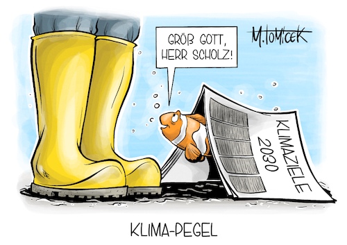 Cartoon: Klima-Pegel (medium) by Mirco Tomicek tagged olaf,scholz,hochwasser,gebiet,gebiete,hochwassergebiet,hochwassergebiete,süddeutschland,deutschland,bayern,süden,regen,starkregen,niederschlag,flut,klimaziele,klimawandel,robert,habeck,klima,expertenrat,cartoon,karikatur,pressekarikatur,mirco,tomicek,olaf,scholz,hochwasser,gebiet,gebiete,hochwassergebiet,hochwassergebiete,süddeutschland,deutschland,bayern,süden,regen,starkregen,niederschlag,flut,klimaziele,klimawandel,robert,habeck,klima,expertenrat,cartoon,karikatur,pressekarikatur,mirco,tomicek