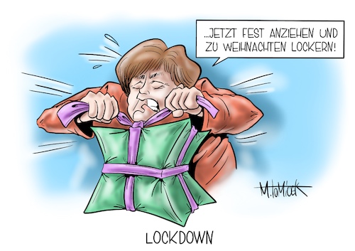 Cartoon: Lockdown (medium) by Mirco Tomicek tagged kanzlerin,angela,merkel,ministerpräsidenten,ministerpräsident,verschärfen,verschärft,teilshutdown,shutdown,teil,teillockdown,lockdown,lock,down,corona,covid19,maßnahmen,schutzmaßnahmen,kontakt,kontaktbeschränkungen,kontaktbeschränkung,beschränkungen,kontaktverbot,schule,schüler,silvester,weihnachten,weihnachtsfeier,silvesterparty,party,feier,weihnachtszeit,ferien,weihnachtsferien,weihnachtsfeiertage,feiertage,verwandte,enge,familie,cartoon,karikatur,pressekarikatur,mirco,tomicek,kanzlerin,angela,merkel,ministerpräsidenten,ministerpräsident,verschärfen,verschärft,teilshutdown,shutdown,teil,teillockdown,lockdown,lock,down,corona,covid19,maßnahmen,schutzmaßnahmen,kontakt,kontaktbeschränkungen,kontaktbeschränkung,beschränkungen,kontaktverbot,schule,schüler,silvester,weihnachten,weihnachtsfeier,silvesterparty,party,feier,weihnachtszeit,ferien,weihnachtsferien,weihnachtsfeiertage,feiertage,verwandte,enge,familie,cartoon,karikatur,pressekarikatur,mirco,tomicek