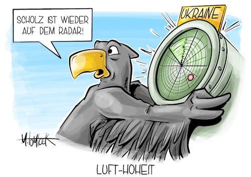 Cartoon: Luft-Hoheit (medium) by Mirco Tomicek tagged olaf,scholz,generaldebatte,debatte,bundestag,fragen,zeitenwende,haushalt,friedrich,merz,antworten,kiew,ukraine,flugabwehr,flugabwehrsystem,waffen,radar,abwehrsystem,unterstützung,cartoon,karikatur,pressekarikatur,mirco,tomicek,olaf,scholz,generaldebatte,debatte,bundestag,fragen,zeitenwende,haushalt,friedrich,merz,antworten,kiew,ukraine,flugabwehr,flugabwehrsystem,waffen,radar,abwehrsystem,unterstützung,cartoon,karikatur,pressekarikatur,mirco,tomicek