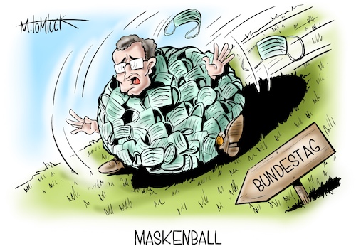 Cartoon: Maskenball (medium) by Mirco Tomicek tagged jens,spahn,masken,maskenaffäre,wenig,geprüfte,corona,schutzmasken,schutzmaske,maske,bundestag,linksfraktion,vorwürfe,gesundheitsminister,debatte,aufklärung,cartoon,karikatur,pressekarikatur,mirco,tomicek,jens,spahn,masken,maskenaffäre,wenig,geprüfte,corona,schutzmasken,schutzmaske,maske,bundestag,linksfraktion,vorwürfe,gesundheitsminister,debatte,aufklärung,cartoon,karikatur,pressekarikatur,mirco,tomicek