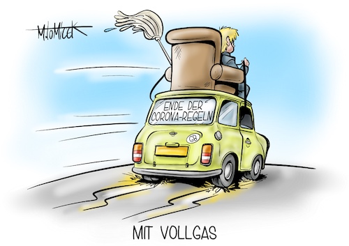 Cartoon: Mit Vollgas (medium) by Mirco Tomicek tagged england,großbritannien,boris,johnson,ende,corona,regeln,aufhebung,aufgehoben,virus,delta,variante,deltavariante,steigende,fallzahlen,fallzahl,abstand,disco,büro,mehr,freiheiten,lockerung,lockerungen,öffnungen,öffnung,mini,cooper,mr,bean,cartoon,karikatur,pressekarikatur,mirco,tomicek,england,großbritannien,boris,johnson,ende,corona,regeln,aufhebung,aufgehoben,virus,delta,variante,deltavariante,steigende,fallzahlen,fallzahl,abstand,disco,büro,mehr,freiheiten,lockerung,lockerungen,öffnungen,öffnung,mini,cooper,mr,bean,cartoon,karikatur,pressekarikatur,mirco,tomicek