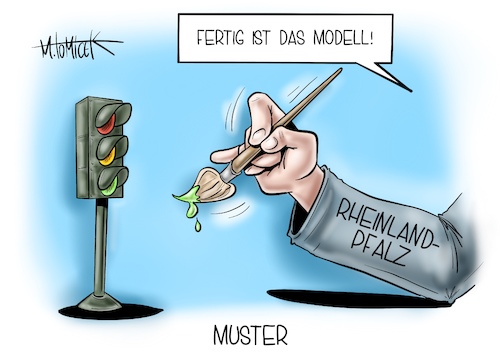 Cartoon: Muster (medium) by Mirco Tomicek tagged rheinland,pfalz,malu,dreyer,ministerpräsidentin,minister,präsidentin,wiedergewählt,stimmen,wahl,wiederwahl,gewählt,wahlergebnis,abgeordnete,ampelkoalition,koalition,ampel,spd,die,grünen,fdp,modell,modellversuch,regierung,cartoon,karikatur,pressekarikatur,mirco,tomicek,rheinland,pfalz,malu,dreyer,ministerpräsidentin,minister,präsidentin,wiedergewählt,stimmen,wahl,wiederwahl,gewählt,wahlergebnis,abgeordnete,ampelkoalition,koalition,ampel,spd,die,grünen,fdp,modell,modellversuch,regierung,cartoon,karikatur,pressekarikatur,mirco,tomicek