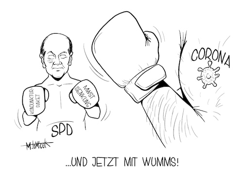 Cartoon: MwSt. Senkung (medium) by Mirco Tomicek tagged konjunkturpaket,mwst,wumms,senkung,mehrwertsteuer,konjunktur,paket,corona,covid19,umsatz,spd,olaf,scholz,karikatur,cartoon,mirco,tomicek,konjunkturpaket,mwst,wumms,senkung,mehrwertsteuer,konjunktur,paket,corona,covid19,umsatz,spd,olaf,scholz,karikatur,cartoon,mirco,tomicek