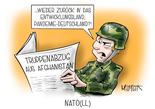 Cartoon: Nato-ll (medium) by Mirco Tomicek tagged nato,staaten,bundeswehr,wehr,wehrdienst,truppen,soldaten,stationiert,afghanistan,abzug,truppenabzug,deutschland,annegret,kramp,karrenbauer,pandemie,lockdown,shutdown,notbremse,infektionsschutzgesetz,corona,cartoon,karikatur,pressekarikatur,mirco,tomicek,nato,staaten,bundeswehr,wehr,wehrdienst,truppen,soldaten,stationiert,afghanistan,abzug,truppenabzug,deutschland,annegret,kramp,karrenbauer,pandemie,lockdown,shutdown,notbremse,infektionsschutzgesetz,corona,cartoon,karikatur,pressekarikatur,mirco,tomicek