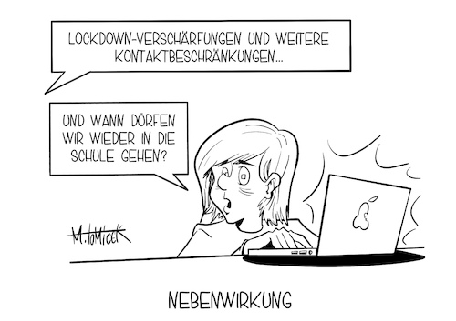 Cartoon: Nebenwirkung (medium) by Mirco Tomicek tagged corona,gipfel,bund,länder,covid19,schule,schüler,schulen,kita,kitas,kindertagesstätte,kinder,eltern,lehrer,lehrerinnen,homeschooling,schooling,home,zu,hause,lernen,präsenzunterricht,unterricht,digital,online,distanzunterricht,ferien,weihnachtsferien,maßnahmen,verschärfungen,verschärfung,kontakt,kontaktbeschränkung,ausgangssperre,ausgang,sperre,lockdown,shutdown,schließung,cartoon,karikatur,pressekarikatur,mirco,tomicek,corona,gipfel,bund,länder,covid19,schule,schüler,schulen,kita,kitas,kindertagesstätte,kinder,eltern,lehrer,lehrerinnen,homeschooling,schooling,home,zu,hause,lernen,präsenzunterricht,unterricht,digital,online,distanzunterricht,ferien,weihnachtsferien,maßnahmen,verschärfungen,verschärfung,kontakt,kontaktbeschränkung,ausgangssperre,ausgang,sperre,lockdown,shutdown,schließung,cartoon,karikatur,pressekarikatur,mirco,tomicek