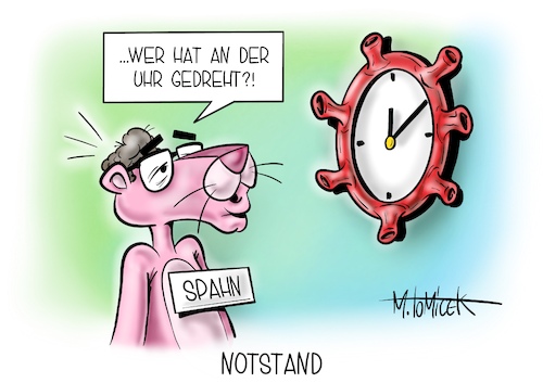 Cartoon: Notstand (medium) by Mirco Tomicek tagged jens,spahn,bundesgesundheitsminister,corona,ausbreitung,inzidenz,inzidenzwert,reduzierung,kontakte,kontakt,politik,notlage,zehn,nach,zwölf,lockdown,infektionsschutzgesetz,ampelkoalition,ampel,koalition,bundesrat,3g,hospitalisierungsrate,pink,panther,cartoon,karikatur,pressekarikatur,mirco,tomicek,jens,spahn,bundesgesundheitsminister,corona,ausbreitung,inzidenz,inzidenzwert,reduzierung,kontakte,kontakt,politik,notlage,zehn,nach,zwölf,lockdown,infektionsschutzgesetz,ampelkoalition,ampel,koalition,bundesrat,3g,hospitalisierungsrate,pink,panther,cartoon,karikatur,pressekarikatur,mirco,tomicek