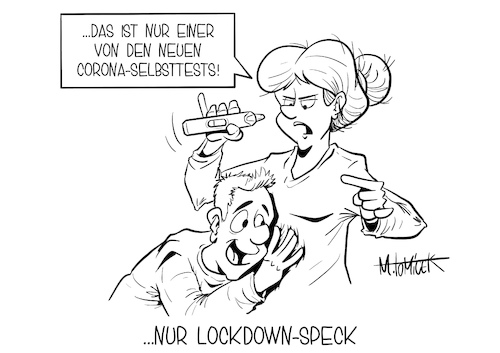 Cartoon: Nur Lockdown-Speck (medium) by Mirco Tomicek tagged corona,covid19,selbsttest,selbsttests,selbst,selbstgetestet,test,tests,testen,schnelltest,schnelltests,jens,spahn,arzneimittel,medizin,sonderzulassung,laien,zu,hause,daheim,virus,viren,eigenanwendung,lockdown,shutdown,pandemie,lockerungen,speck,schwanger,schwangerschaft,baby,schwangerschaftstest,cartoon,karikatur,pressekarikatur,mirco,tomicek,corona,covid19,selbsttest,selbsttests,selbst,selbstgetestet,test,tests,testen,schnelltest,schnelltests,jens,spahn,arzneimittel,medizin,sonderzulassung,laien,zu,hause,daheim,virus,viren,eigenanwendung,lockdown,shutdown,pandemie,lockerungen,speck,schwanger,schwangerschaft,baby,schwangerschaftstest,cartoon,karikatur,pressekarikatur,mirco,tomicek