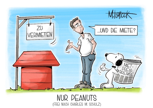 Cartoon: Nur Peanuts (medium) by Mirco Tomicek tagged mietpreise,mietpreisbremse,mietpreisdeckel,miete,mietpreis,wohnung,wohnungsnot,wohnungen,eigentümer,eigentümerverband,haus,und,grund,peanuts,snoopy,karikatur,pressekarikatur,cartoon,mirco,tomicek,mietpreise,mietpreisbremse,mietpreisdeckel,miete,mietpreis,wohnung,wohnungsnot,wohnungen,eigentümer,eigentümerverband,haus,und,grund,peanuts,snoopy,karikatur,pressekarikatur,cartoon,mirco,tomicek