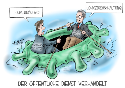 Cartoon: Öffentliche Dienst verhandelt (medium) by Mirco Tomicek tagged öffentlicher,dienst,verhandlungen,verhandelt,tarif,tarifverhandlungen,öffentlich,gewerkschaften,gewerkschaft,mehr,lohn,lohnerhöhung,lohnzurückhaltung,arbeitgeber,arbeit,wirtschaftliche,lage,corona,covid19,verdi,karikatur,cartoon,mirco,tomicek,öffentlicher,dienst,verhandlungen,verhandelt,tarif,tarifverhandlungen,öffentlich,gewerkschaften,gewerkschaft,mehr,lohn,lohnerhöhung,lohnzurückhaltung,arbeitgeber,arbeit,wirtschaftliche,lage,corona,covid19,verdi,karikatur,cartoon,mirco,tomicek