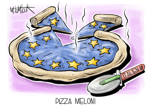 Cartoon: Pizza Meloni (medium) by Mirco Tomicek tagged italien,wahl,wahlen,sieg,wahlsieg,giorgia,meloni,rechtsaussenpartei,fratelli,italia,parlamentswahl,rechtsaußen,eu,europa,pizza,cartoon,karikatur,pressekarikatur,mirco,tomicek,italien,wahl,wahlen,sieg,wahlsieg,giorgia,meloni,rechtsaussenpartei,fratelli,italia,parlamentswahl,rechtsaußen,eu,europa,pizza,cartoon,karikatur,pressekarikatur,mirco,tomicek