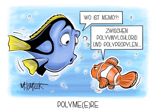 Cartoon: Polymeere (medium) by Mirco Tomicek tagged plastik,müll,plastikmüll,weltgemeinschaft,verhandlung,nairobi,un,verhandlungsrunde,vermüllung,meere,ozean,gewässer,tiere,tierwelt,umwelt,umweltschutz,naturschutz,tierschutz,unterwasser,pvc,pp,verpackung,findet,nemo,karikatur,pressekarikatur,cartoon,mirco,tomicek,plastik,müll,plastikmüll,weltgemeinschaft,verhandlung,nairobi,un,verhandlungsrunde,vermüllung,meere,ozean,gewässer,tiere,tierwelt,umwelt,umweltschutz,naturschutz,tierschutz,unterwasser,pvc,pp,verpackung,findet,nemo,karikatur,pressekarikatur,cartoon,mirco,tomicek