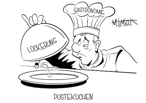 Cartoon: Pustekuchen (medium) by Mirco Tomicek tagged corona,beschluss,beschlüsse,covid19,gipfel,coronagipfel,bund,länder,bundesländer,lockerung,lockerungen,öffnungen,öffnung,lockdown,shutdown,merkel,gastro,gastronomie,restaurant,restaurants,imbiss,essen,ernährung,ausessen,außengastronomie,außen,biergarten,koch,köche,cartoon,karikatur,pressekarikatur,mirco,tomicek,corona,beschluss,beschlüsse,covid19,gipfel,coronagipfel,bund,länder,bundesländer,lockerung,lockerungen,öffnungen,öffnung,lockdown,shutdown,merkel,gastro,gastronomie,restaurant,restaurants,imbiss,essen,ernährung,ausessen,außengastronomie,außen,biergarten,koch,köche,cartoon,karikatur,pressekarikatur,mirco,tomicek