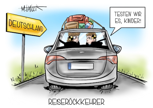 Cartoon: Reiserückkehrer (medium) by Mirco Tomicek tagged einreise,einreiseregeln,jens,spahn,planung,verschärfung,verschärfte,regeln,reise,reiserückkehrer,rückkehrer,urlaub,urlauber,sommer,sommerferien,flugzeug,auto,zurück,heim,heimkehrer,kinder,schüler,geimpfte,ungeimpfte,impfung,geimpft,genesen,getestet,tests,testen,coronatest,corona,virus,inzidenz,viren,ansteckung,deutschland,cartoon,karikatur,pressekarikatur,mirco,tomicek,einreise,einreiseregeln,jens,spahn,planung,verschärfung,verschärfte,regeln,reise,reiserückkehrer,rückkehrer,urlaub,urlauber,sommer,sommerferien,flugzeug,auto,zurück,heim,heimkehrer,kinder,schüler,geimpfte,ungeimpfte,impfung,geimpft,genesen,getestet,tests,testen,coronatest,corona,virus,inzidenz,viren,ansteckung,deutschland,cartoon,karikatur,pressekarikatur,mirco,tomicek