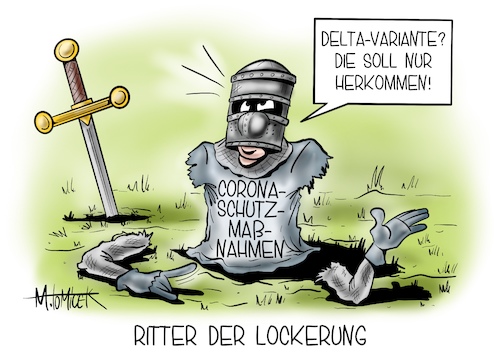 Cartoon: Ritter der Lockerung (medium) by Mirco Tomicek tagged delta,variante,virus,virusvariante,corona,coronavirus,mutation,mutationen,wiederanstieg,inzidenzen,inzidenz,inzidenzwert,rki,impfen,impfungen,impfstrategie,impfplan,impfstoff,reisen,reise,urlaub,urlauber,sommer,sommerurlaub,sommerferien,schutzmaßnahmen,maßnahmen,lockerung,lockerungen,ritter,der,kokosnuss,monty,python,cartoon,karikatur,pressekarikatur,mirco,tomicek,delta,variante,virus,virusvariante,corona,coronavirus,mutation,mutationen,wiederanstieg,inzidenzen,inzidenz,inzidenzwert,rki,impfen,impfungen,impfstrategie,impfplan,impfstoff,reisen,reise,urlaub,urlauber,sommer,sommerurlaub,sommerferien,schutzmaßnahmen,maßnahmen,lockerung,lockerungen,ritter,der,kokosnuss,monty,python,cartoon,karikatur,pressekarikatur,mirco,tomicek