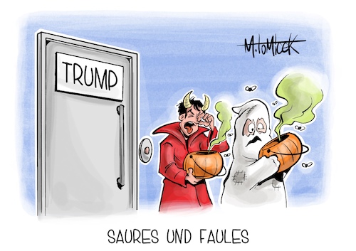 Cartoon: Saures und Faules (medium) by Mirco Tomicek tagged us,wahlen,wahl,usa,amerika,präsidentschaftswahl,präsident,präsidentschaftskandidaten,donald,trump,kamala,harris,halloween,trick,or,treat,karikatur,cartoon,pressekarikatur,mirco,tomicek,us,wahlen,wahl,usa,amerika,präsidentschaftswahl,präsident,präsidentschaftskandidaten,donald,trump,kamala,harris,halloween,trick,or,treat,karikatur,cartoon,pressekarikatur,mirco,tomicek